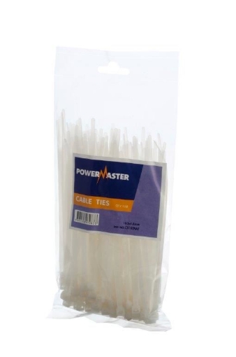 Picture of Powermaster Cable Ties 160 X 4.8mm 6.4" 0822-04