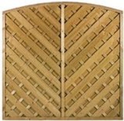 Picture of Duston Arch-Up Diagonal Pressure Treated Panel 1.8m x 1.8m (Solid Panel)