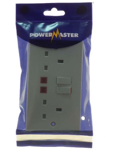 Picture of Powermaster 2 Gang Switched Socket Neon  1372-24
