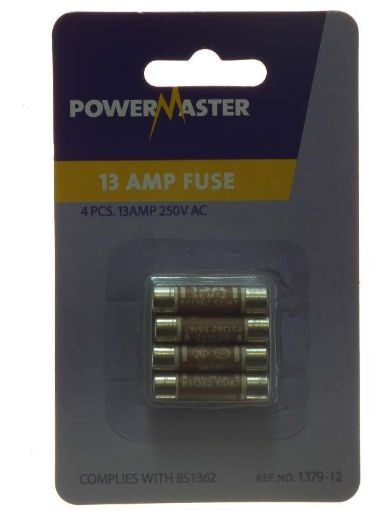 Picture of Powermaster Pre-Packed Fuses 13Amp 4 1379-12