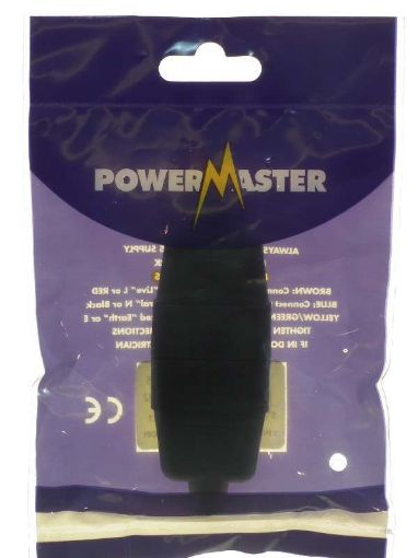Picture of Powermaster 3 Pin Black Rubberised Inline Connector 1738-02