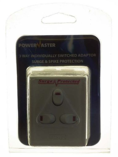 Picture of Powermaster 3 Way Switched Adaptor Neon 1738-30