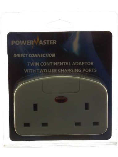 Picture of Powermaster  2 Way  2 Usb Outlets  Adaptor