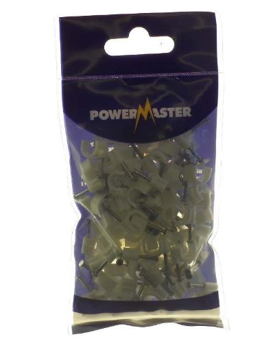 Picture of Powermaster 7mm Whi Cable Clips Bag 100 1754-18