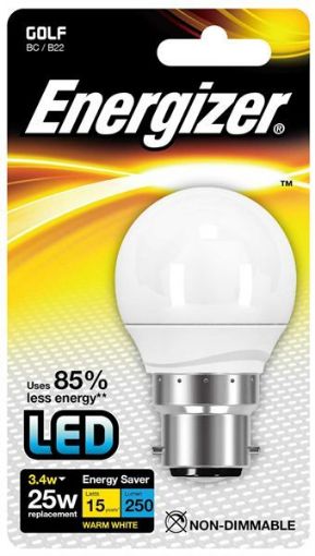 Picture of Energizer Led Golf Ball 3.4W B22 Opal Warm White 25W 1791-16