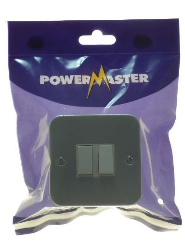 Picture of Powermaster 2 Gang 2Way Metal Clad Switch 1798-08