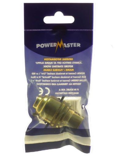 Picture of Powermaster Brass Lampholder Switched 1799-10