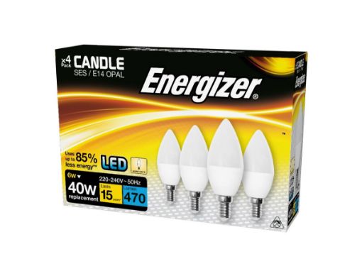 Picture of Energizer 6W 40W E14 Led Candle Light Bulb Lamp 470 Lumens