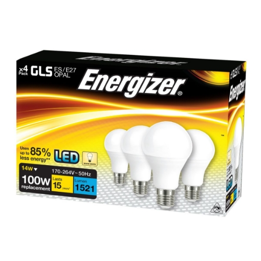 Picture of Energizer 15W 100W E27 Led Light Bulbs Gls 1500 Lumens 4 Pack