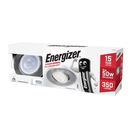 Picture of Energizer 5W Led 3 Pack Gimbal Tilt Downlight