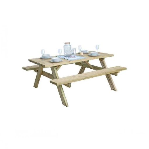 Picture of Pressure Treated Heavy Duty Picnic Bench Ex Display Model