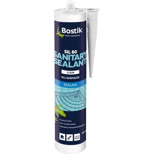 Picture of Bostik Sil 60 Clear Silicone 310ml Cartridge