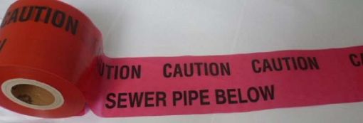 Picture of Bostik Underground Tape Caution Sewer Below 150mm X 365M