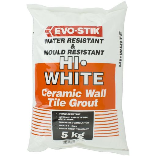 Picture of Bostik Hi White Anti Bac Grout 5Kgs