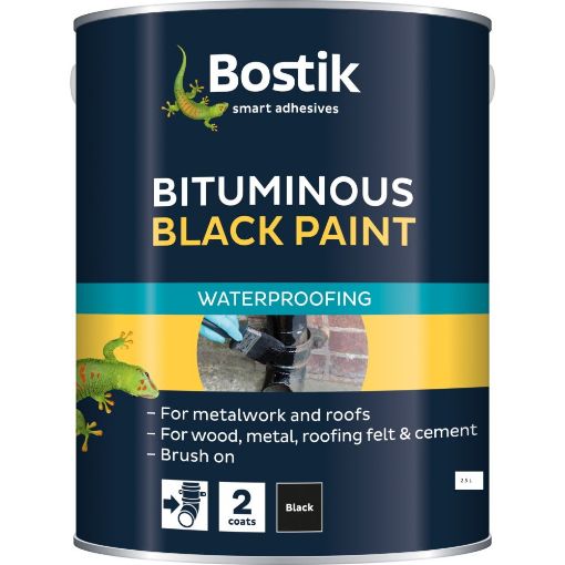 Picture of Bostik Waterproof Black Paint 2.5Ltr