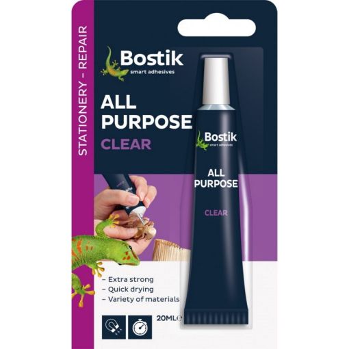Picture of Bostik All Purpose Glu And Fix Clear 6 Tubes Blistered 20ml