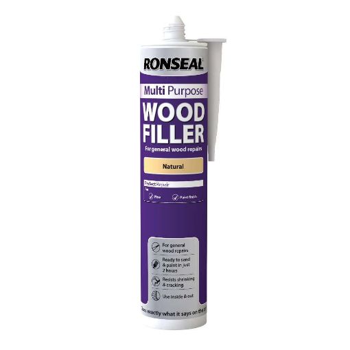 Picture of Ronseal Paint Multi Purpose Wood Filler Cartridge Natural 310ml