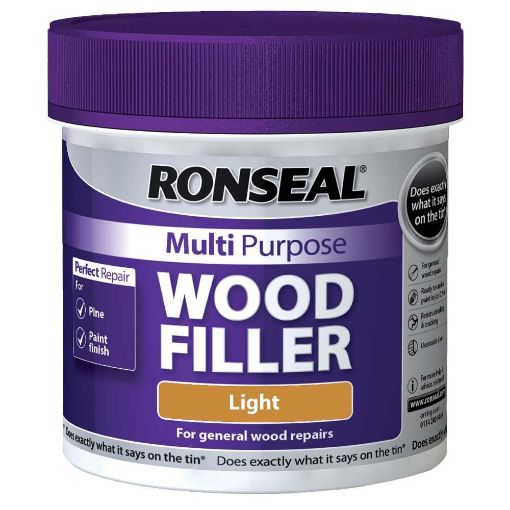 Picture of Ronseal Paint Multi Purpose Wood Filler Light 465G J