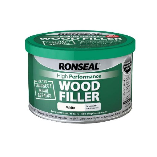 Picture of Ronseal Paint High Performance Wood Filler White 275Gm