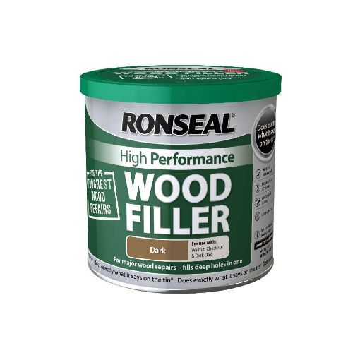 Picture of Ronseal Paint High Performance Wood Filler Dark 550Gm
