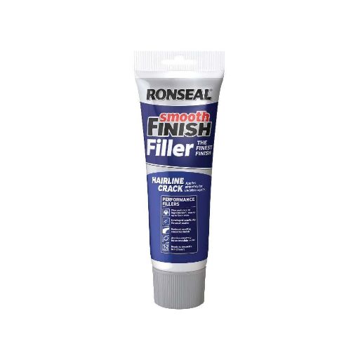 Picture of Ronseal Paint Smooth Finish Hairline Crack Ready Mix Wall Filler White 330G
