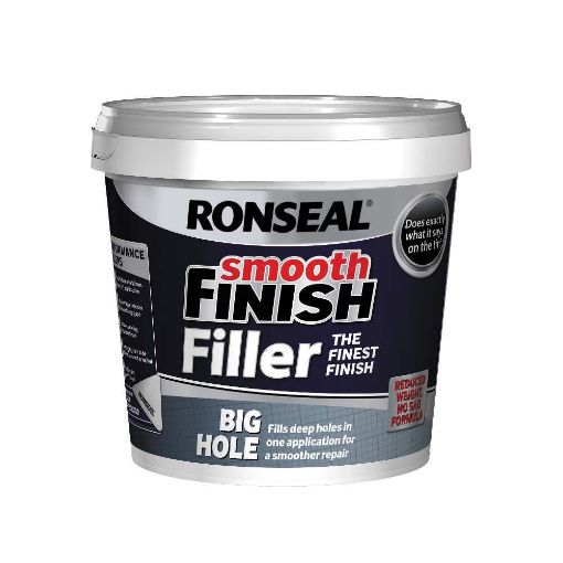 Picture of Ronseal Paint Big Hole Ready Mix Wall Filler White 1200g