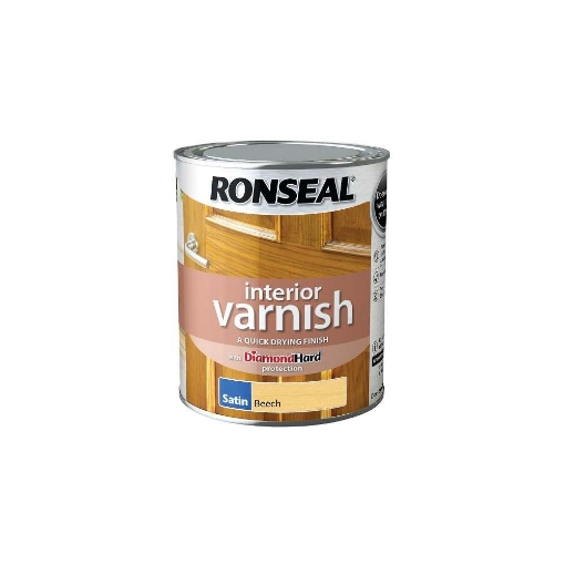 Picture of Ronseal Paint Interior Varnish Satin Beech 750ml