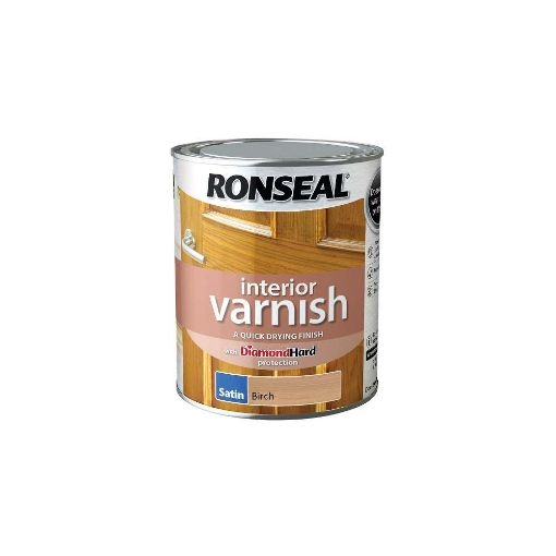 Picture of Ronseal Paint Interior Varnish Satin Birch 750ml
