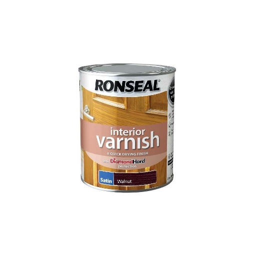 Picture of Ronseal Paint Interior Varnish Satin Walnut 750ml