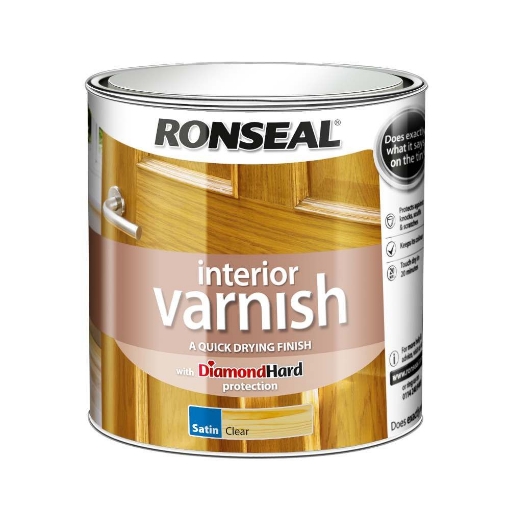 Picture of Ronseal Paint Interior Varnish Satin Clear 2.5Lt