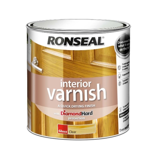 Picture of Ronseal Paint Interior Varnish Gloss Clear 2.5Lt