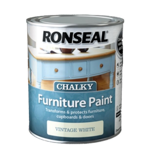 Picture of Ronseal Paint Chalk Paint Vinteriorage White 750ml