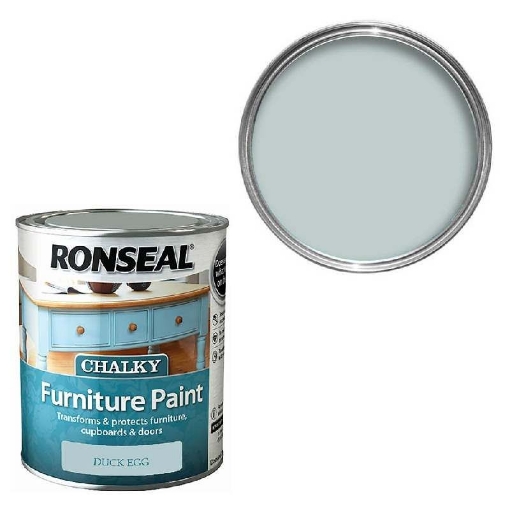 Picture of Ronseal Paint Chalk Paint Duck Egg 750ml