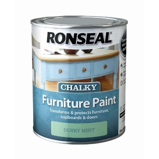 Picture of Ronseal Paint Chalk Paint Dusky Mint 750ml