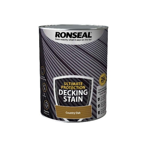Picture of Ronseal Paint Ultimate Protection Decking Stain Country Oak 5Lt