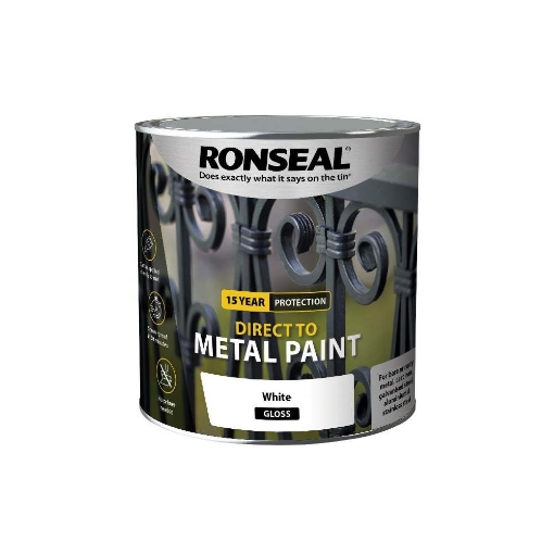 Picture of Ronseal Paint Direct To Metal White Gloss 2.5L
