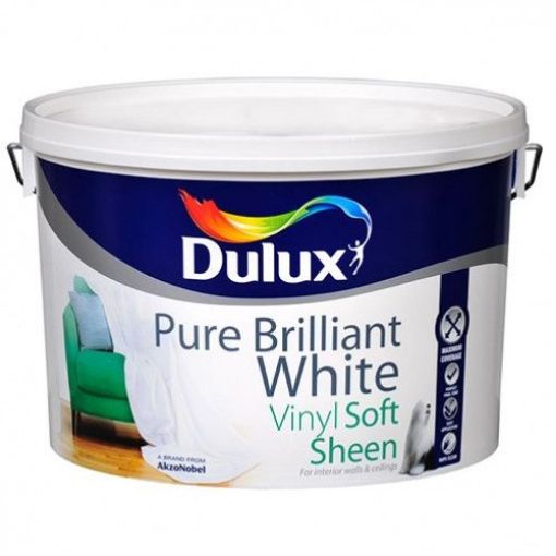 Picture of Dulux Paint Soft Sheen Pure Brilliant White 10L
