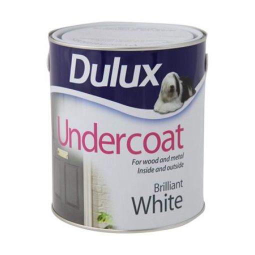 Picture of Dulux Paint Undercoat Pure Brilliant White 750ml +33% Free