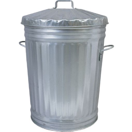 Picture of Apollo Galvanised Dustbin with Galvanised Lid - 85ltr