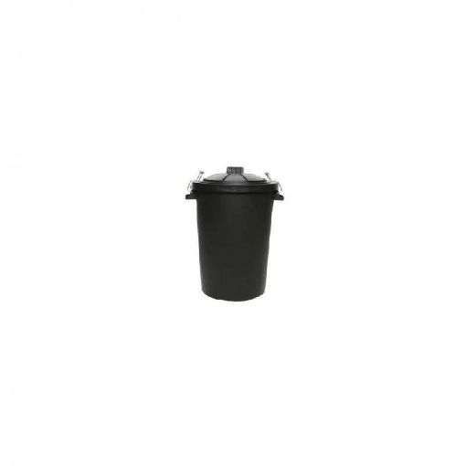 Picture of Riaar Black PVC Dustbin with Wire Clips - 85ltr