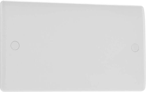 Picture of BG White Nexus 2 Gang Blank Plate Round Edge