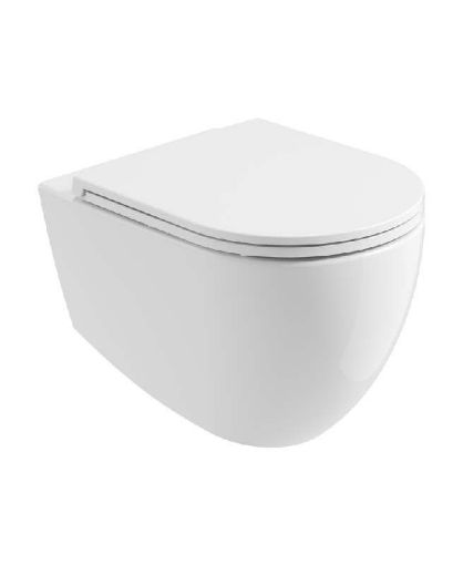 Picture of Avanti Wall Hung Rimless Wc And Seat Ceramic White