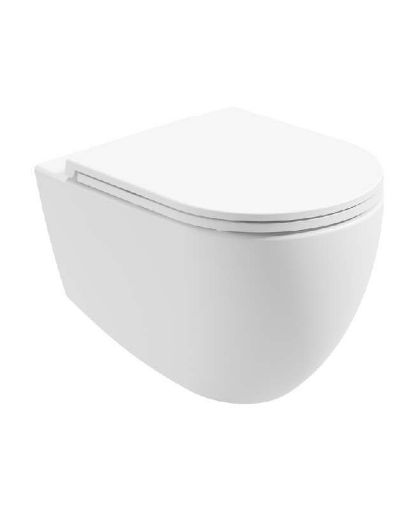 Picture of Avanti Wall Hung Rimless Wc And Seat Satin White