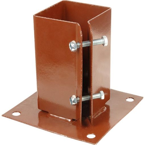 Picture of BPC Boltdown Post Shoe (Twin Bolt) 100mm x 100mm Galvanised