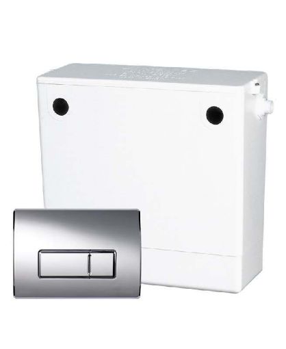 Picture of Dual Flush Concealed Cistern Chrome 6/4L
