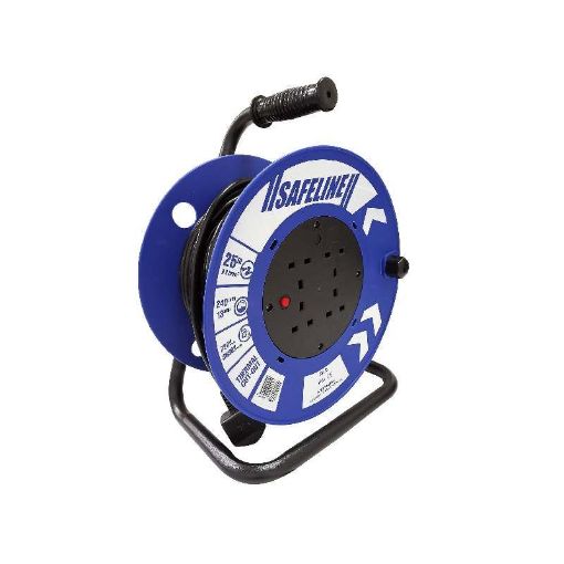 Picture of Safeline 25Mt X 240V 13A 2.5 Sq  Blue Cable Reel