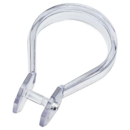 Picture of Euroshowers Clip-On Curtain Rings Clear (12 pcs)