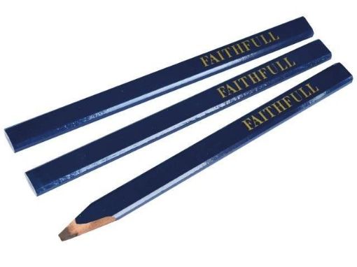 Picture of Faithfull Carpenters Pencils (3) Blue - Soft