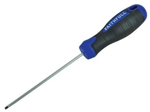 Picture of Faithfull Soft Grip Screwdriver Flared Slotted Tip 5.5 x 100mm