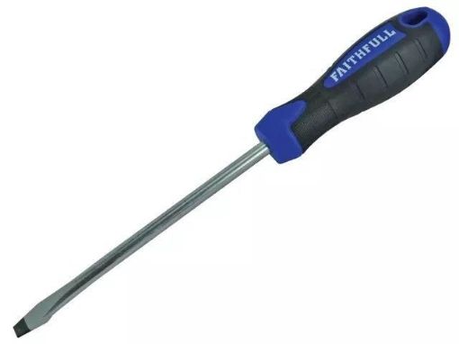 Picture of Faithfull Soft Grip Screwdriver Flared 150mm X  8mm